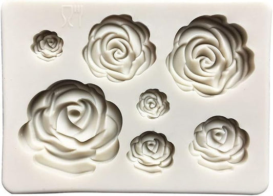 3D Rose Silicone Mold – Multi-Size Flower Cake Decorating Mold for Fondant, Chocolate, Icing, Jelly, DIY Crafts