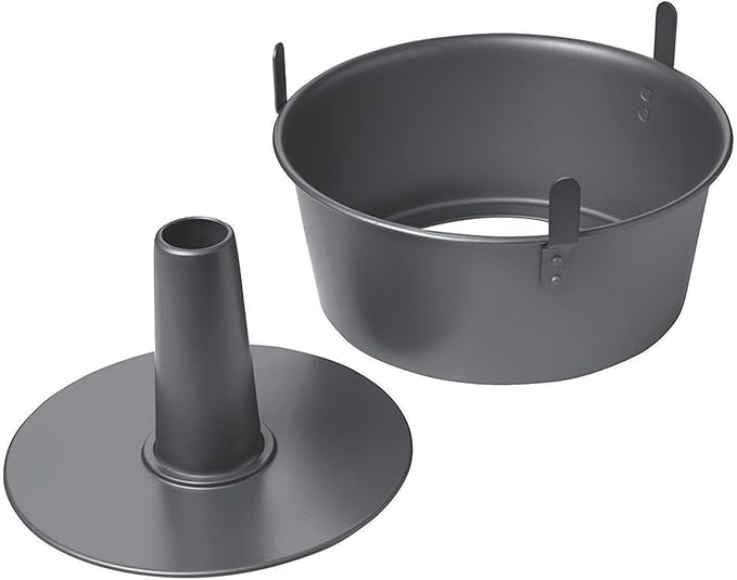 10.2" Removable Bottom Angel Food Cake Pan – Tube Pan with Cooling Legs, Nonstick Chiffon Cake Mold for Baking