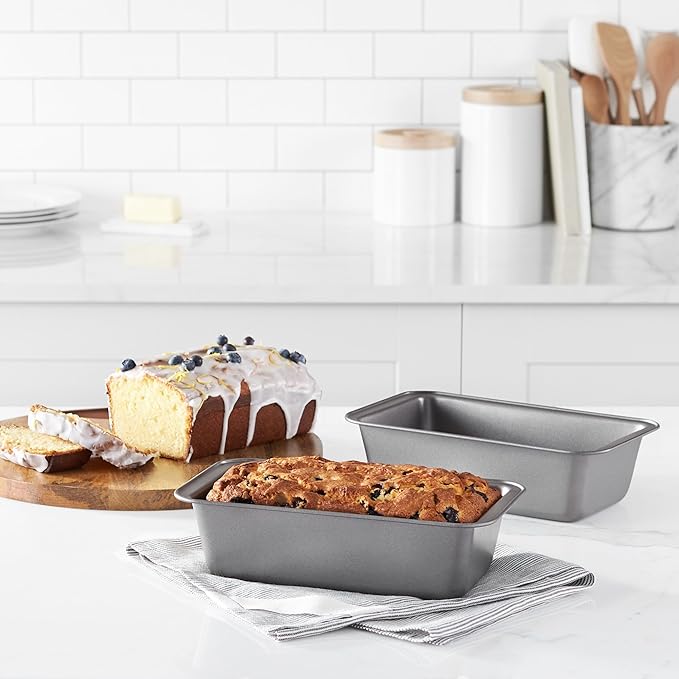 2-Pack Nonstick Loaf Pans – Heavy-Duty Carbon Steel Bread Baking Molds, 10.6" x 6" x 2.64", Oven Safe to 428°F